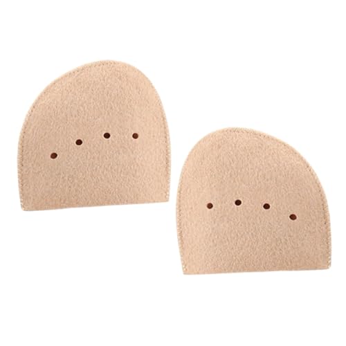 SHERCHPRY 1Pair Comfortable Toe Caps for Dancers Non Slip Dance Shoe Inserts Shock Absorbing Foot Pads Skin Tone Design for Ballet Modern Dance Jazz S
