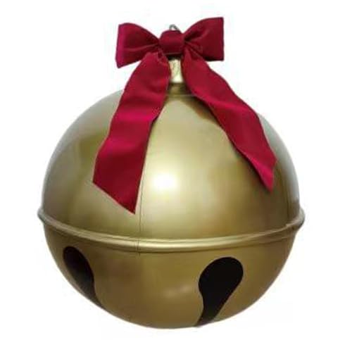 Bola de Navidad Inflable, 18.0 in/24.0 in, Cascabel Gigante, Ornamento de Bolas inflables, Bolas de soplado Grandes para Exteriores, Decoraciones para Patio Exterior, césped, Porche, jardín