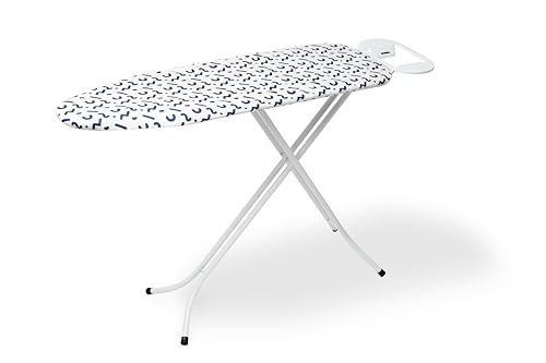 Pifco® Medium Ironing Board - Cover Machine Washable, Foldable, Height Adjustable, And Ultra Lightweight Iron Board - Sturdy 4 Leg With Strong Frame And 100% Cotton Cover Ironing Boards - Perfect For