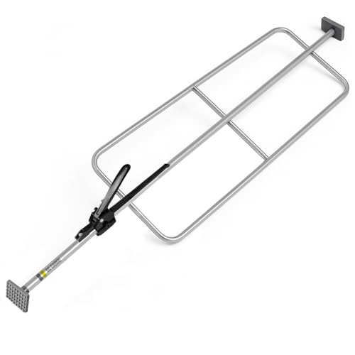 Image of DC Cargo 89-104 Inch Long Steel Cargo Lock Bar Freight Load Tie-Down with Welded Hoop Sets for Enclosed Trailers, Vans, Reefers