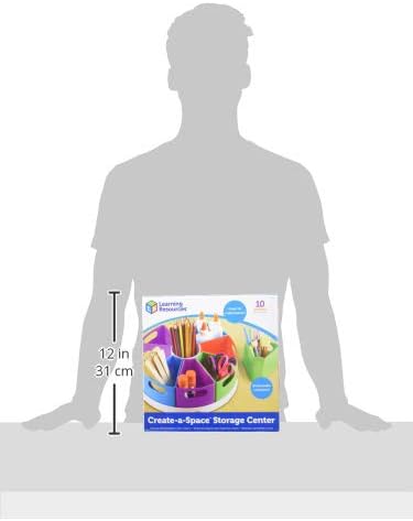 Learning Resources Create a Space Storage Center - Toy Desk Organizer, Classroom Workspace Must Haves, Homeschool Organization, Arts & Crafts, Rotating Caddy, Office & Teacher Supplies Multicolor Desk Organizer image 3 of 9 B01N6L9JK2