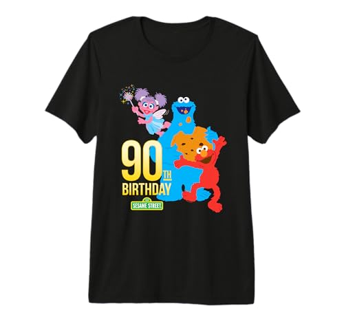 Sesame Street 90th Birthday Premium T-Shirt vintage en coton doux pour adulte