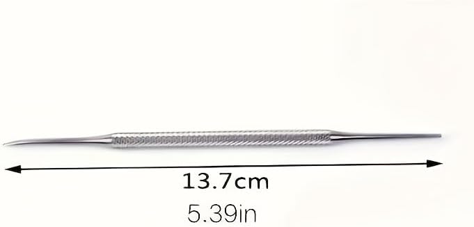 Stainless Steel Toenail Tool, Double-Headed Nail Hook and File, Ingrown Toenail Care, Foot Beauty Tool