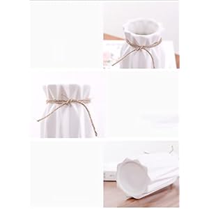 White ceramic vase flower vase dried flower vase for modern home decor fit for foyer living room fireplace bedroom kitchendecent gift 827 h  urban country home decor