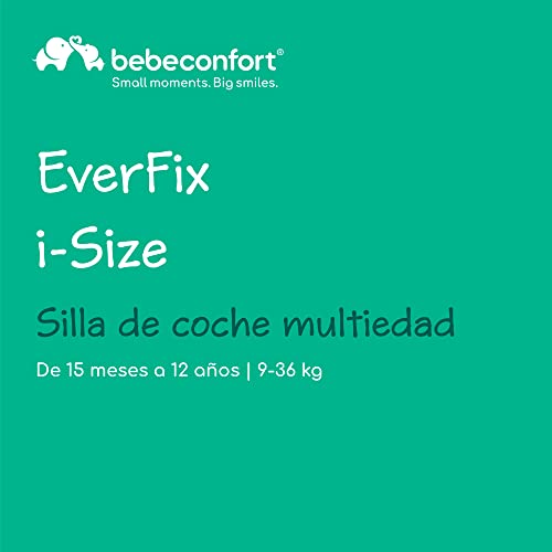 Miniatura 2 de Bebeconfort Ever Fix I-Size Silla De Coche Isofix Grupo 123 Reclinable 4 Posiciones, Protectores Laterales, Para Niños De 15 Meses A 12 Años, Color Black Mist