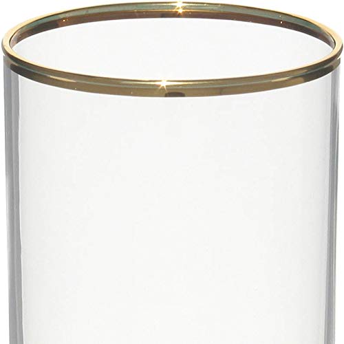 Kölner Stange 0,2 l 151 mm Kölschglas, Veredlerqualität, 0,2 Liter ohne Füllstrich, Goldrand, 4 Stück