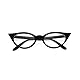 Dawnzen® 50er Jahre Damen Brille Elvis Rahmen Partybrille Cat Eye Katzenauge Dress up Parteien