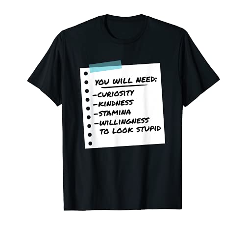 Veterinarian Checklist Curiosity And Kindness Veterinarian T-Shirt, Black