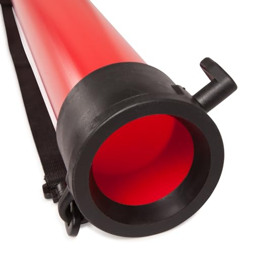 Gamma Sports Tennis Ball Tube Pickup – Red 18-Ball Capacity with Carry Strap and Durable Rubber End Caps with Fence Clips – Quick Court Cleanup Tool for Players, Coaches & Instructors - Thumbnail 3