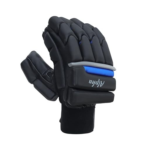 Image of Whitedot Alpha Cricket Batting Gloves||Suitable for Boys|Small Left Hand||Black