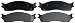 ACDelco 14D965M Advantage Semi-Metallic Front Disc Brake Pad Set with Wear Sensor