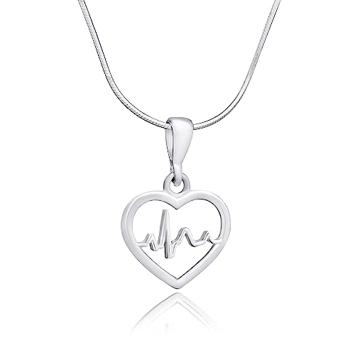Pendentif Cœur en Argent 925 Sterling de Haute Qualité pour Femme