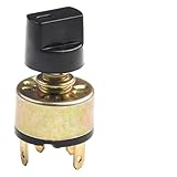 KoiLykke Car Air Conditioner Switch 10A 24VDC/6A 120VAC 4 Position 3 Way Selector Speed Regulator for Auto Fan Control, Gold Metal