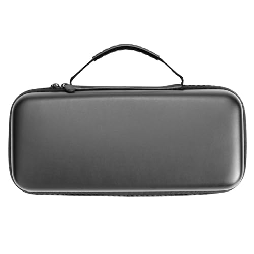 Image of STOYOBE EVA Leather Grain Handbag Clutch Protective Bag for ASUS ROG Ally (2023) - Hard Shell Travel Carry Case, Shockproof, Water-Resistant, Zipper Storage Pouch for Gaming Console & Accessories (Black)