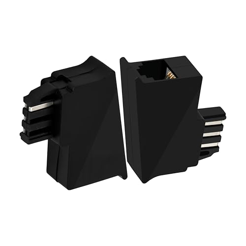 BIGtec TAE RJ11 Adapter TAE-F Stecker auf RJ11 Buchse 6P4C Kabeladapter Modularadapter Telefon -Kabel Telefondose Router