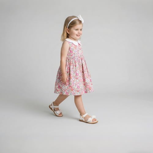 Image of THEE BRON Toddler Girls Sandals Wedding Flower Girl Dress Shoes Open Toe Flats