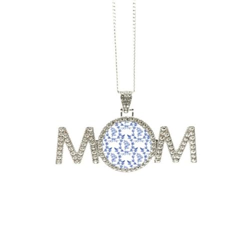 Collier symbole bleu et blanc à porter pour la fête des mères en famille