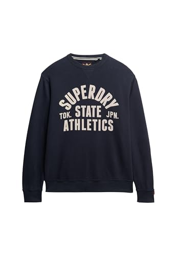 Superdry Men's Athletic Essential Sweatshirt, Bradley Navy