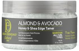 Design Essentials Natural Honey & Shea Edge Tamer Hair Gel, Clear, 2.3 Oz