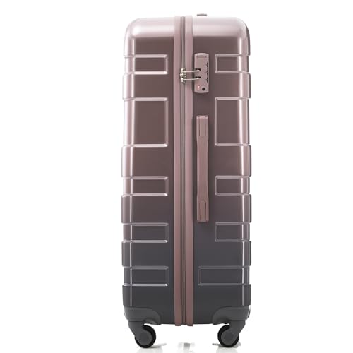 Lightweight Durable ABS Hardshell Luggage Set with Spinner Wheels, 3-Piece Set (20'', 24'', 28'') in Golden3