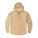 Field & Stream Men's Double Reed Thermal Hoodie, Khaki, Large