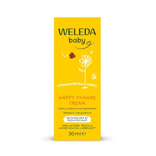 Weleda Nappy Cream with Calendula, Barrier Cream for Baby, Lanolin, Dermatologically Tested, Gentle Protection, 100% Certified Natural, 30 ml
