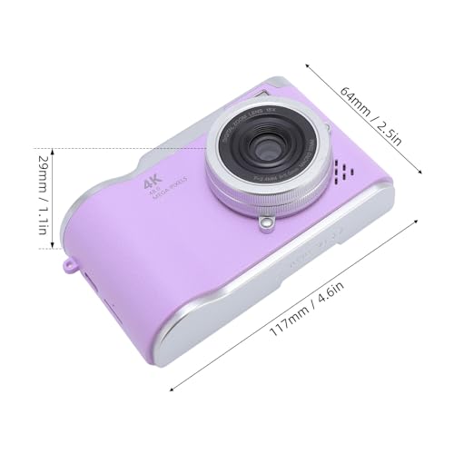 Cámara digital compacta 4K 48MP zoom 18x autofocus pantalla 2.4" miniatura 7