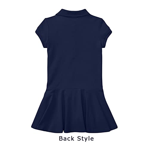 Ralph Lauren Polo Girls Short Sleeve Stretch Mesh Dress (Navy Blue, 4/4T) #TOP2
