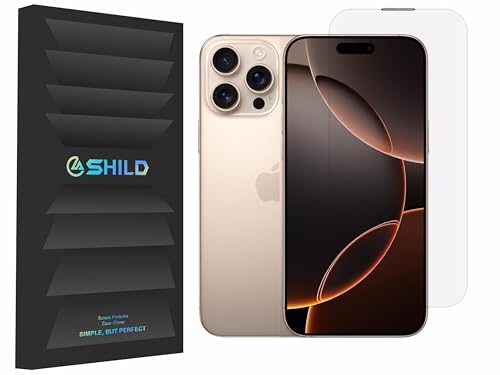 Image of SHILD 1 Pack Tempered Glass Screen Protector for iPhone 16 Pro Max | 9H Hardness, HD Clear, Scratch Resistant, Bubble-Free Installation - for iPhone 16 Pro Max 6.9 inch