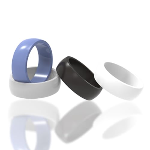 Anillos deportivos unisex de silicona coloridos cómodos miniatura 5
