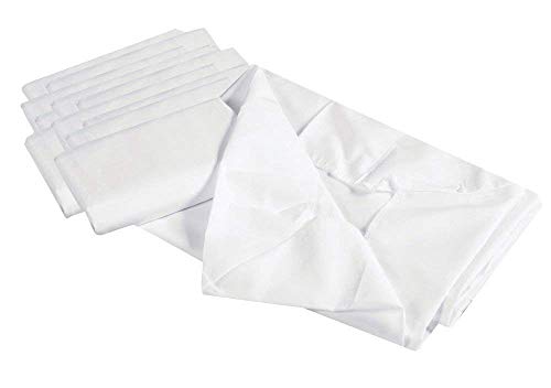 Children's Factory White Fitted Sheets for 1" & 2" Rest Mats, Cotton/Poly Blend, Naptime Sheets for Kids, Use in Classrooms, Daycares & Preschools, Set of 12
