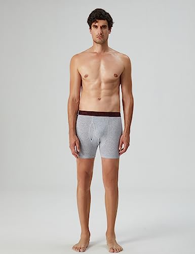 Natural Feelings Boxer Briefs Mens Underwear Men Pack Soft Cotton Open Fly Underwear M #TOP1