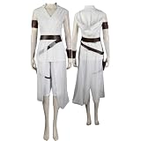 QZhenYBao Womens Rey Costume Adult Knight Skywalker Cosplay Suits Deluxe Tops Pants Outfit Full Set with Belt for Halloween
