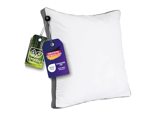 Traumnacht SleepGuard Kopfkissen mit hochwertiger SoftTouch-Füllung, besonderem Lyocell/Baumwoll Bezug, 80 x 80 cm, Öko-Tex Zertifiziert, entwickelt...