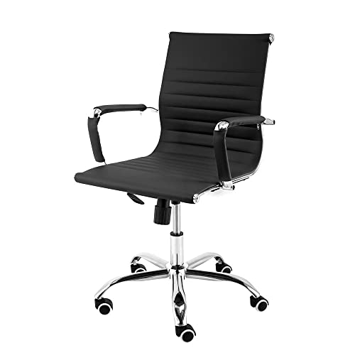 Moob Cadeira de Escritório Executiva Boston Giratória Com Função Relax Telada Preta