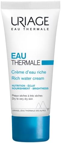 URIAGE Thermal Rich Water Cream 1.35 fl.oz. | Hydrating Shea Butter Moisturizer Face Cream for Dry to Very Dry Skin | Daily Moisture and Comfort for 24hr | Facial Care for Deep Hydration