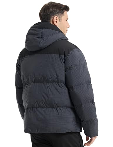 HARD LAND Men's Heavy Winter Coat Waterproof Sorona Quilted Performance Parka Jacket Men with Hood2
