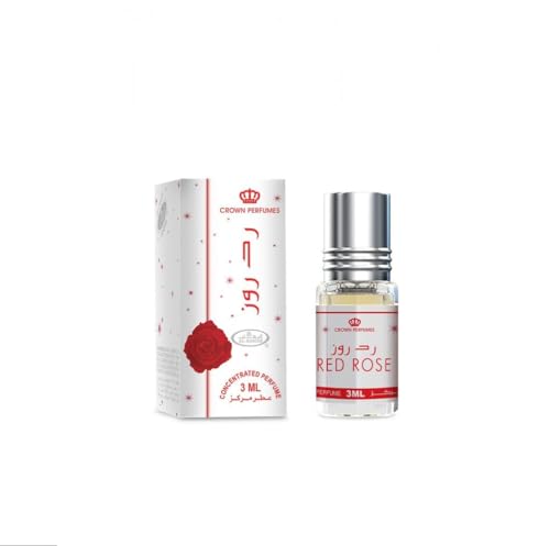 Business Square – Musc Parfum Huile Parfumée Al Rehab RED ROSE 3 ml Senteur Rose Vanille Poudrée Sans Alcool – Parfum Oriental pour Femme et Homme – Fabriqué à Dubaï