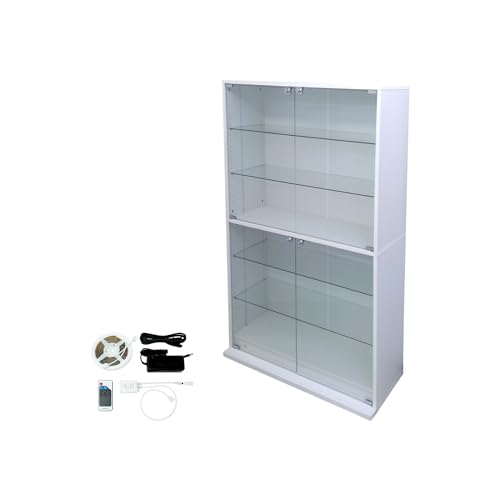 �n���Ƌ� �R���N�V�������b�N DIO �f�B�I �{��+�z���C�gLED�Z�b�g ��90cm ����160cm ���C�h �n�C�^�C�v (�z���C�g, ���s38cm, LED�t) ���w�ʃ~���[�ʔ� ���t �R���N�V�����P�[�X �K���X�P�[�X �f�B�X�v���C���b�N