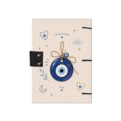 Image of Good Energy Diary Notebook 7x5 Inch 160 Pages Unruled Journal for Notes