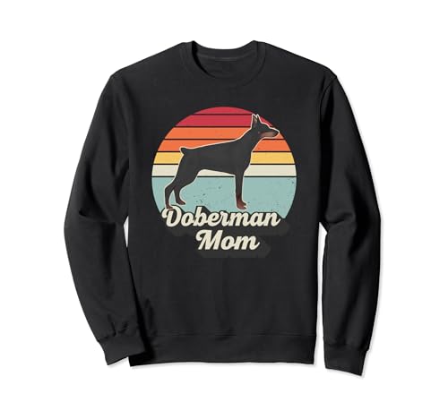 Doberman Mom Dobie Dog Lovers Gifts Retro Dobie Mom Felpa