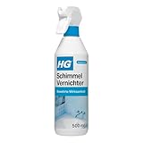 HG Schimmelentferner Spray 500 ml – Starker Reiniger gegen Schwarzschimmel & Flecken auf Wänden, Fliesen, Fugen, Silikon & Decken