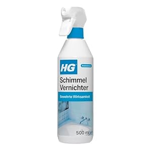 HG Schimmelentferner Spray 500 ml – Starker Reiniger gegen Schwarzschimmel & Flecken auf Wänden, Fliesen, Fugen, Silikon & Decken