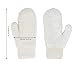 CXQRR Winter Warm Mittens for Women Men - White Soft Faux Rabbit Fur Elastic Cuff Fashion Stretchy Knit Gloves Cold Weather