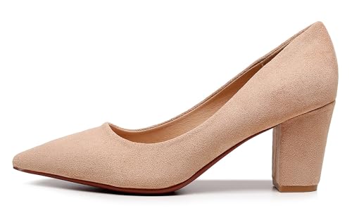 Image of VenusCelia Women's Lewin Pump Chunky Heel Shoe