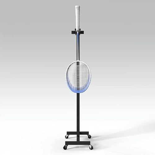 Support de sol pour raquettes de badminton stable avec panier mobile - 7
