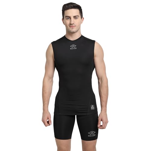 Image of SHREY Intense Compression Sleeveless Top Sports Athletic Gym Wear for Men's