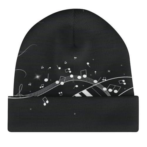 Music Note Piano Pattern Kids Beanie Hat for for Girls Boys Children Cap Winter Knitted Chemo Cancer Headwear Accessories Gifts Decoration4