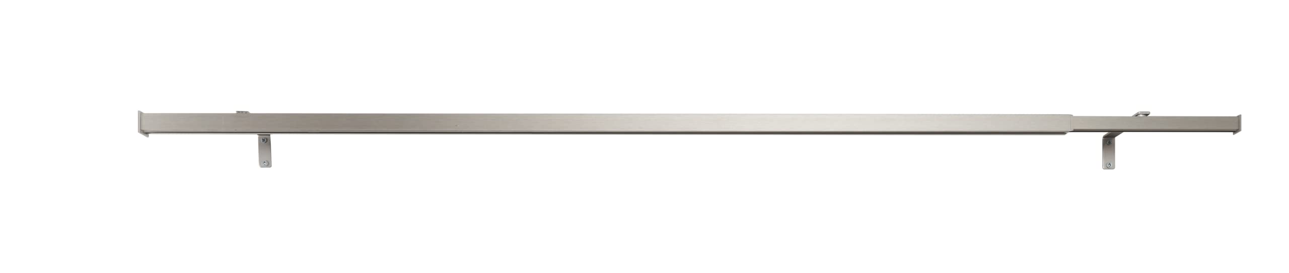 Vorhangschiene ausziehbar Gardinenschiene innenlauf, Gardinenstange, Innenlaufschiene, Deckenmontage, modern, 1-Lauf Edelstahl-Optik 160-280 cm