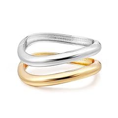 Gold/Silver Irregular Bangles Set
